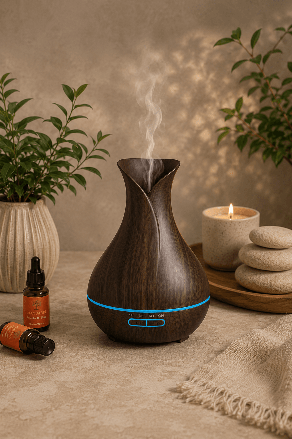 AERÉ ESSENCE — Wood-Finish Aroma Diffuser